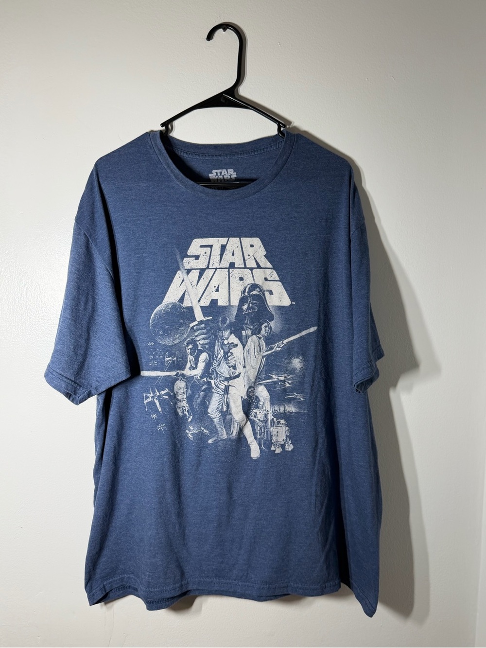 Star Wars Women’s Short Sleeve Tee in Navy Blue with White Graphic